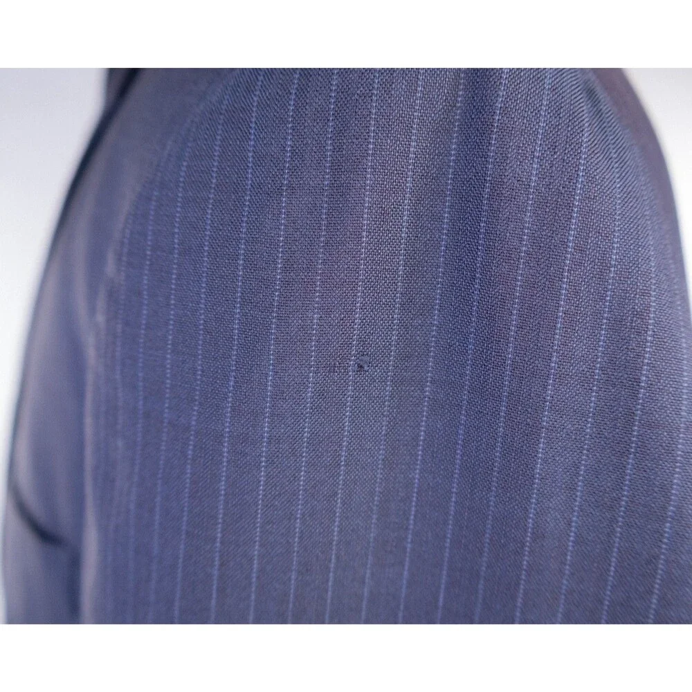 Joseph Jos. A. Bank Blazer Sport Coat Sz 44L Striped Blue Wool Two Button Jacket